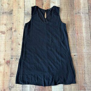 As U Wish Black Estilo sleeveless lace shoulders mini dress women's Medium